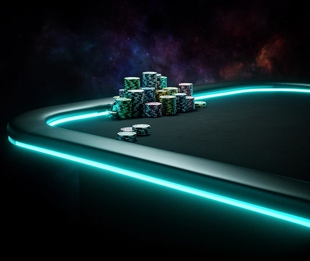 Neon-lit game table