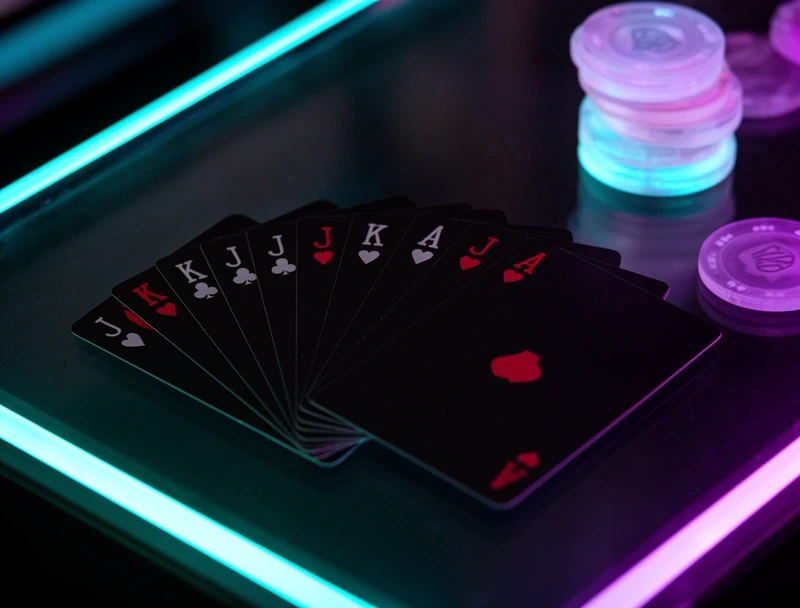 Glass World card game table